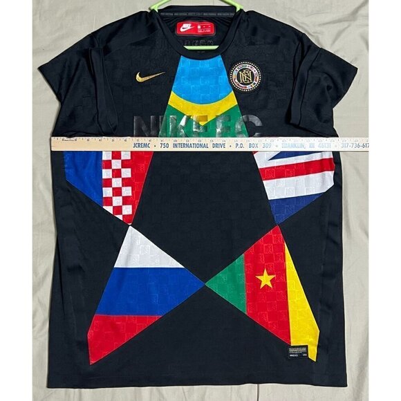 Nike FC International Men's Size XL Soccer Flag Jersey Short Sleeve T-Shirt - Picture 5 of 12
